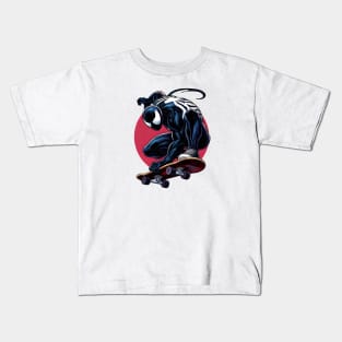 Unleash the Edge: Captivating Anti-Hero Skateboard Art Prints for a Modern and Rebellious Ride! Kids T-Shirt